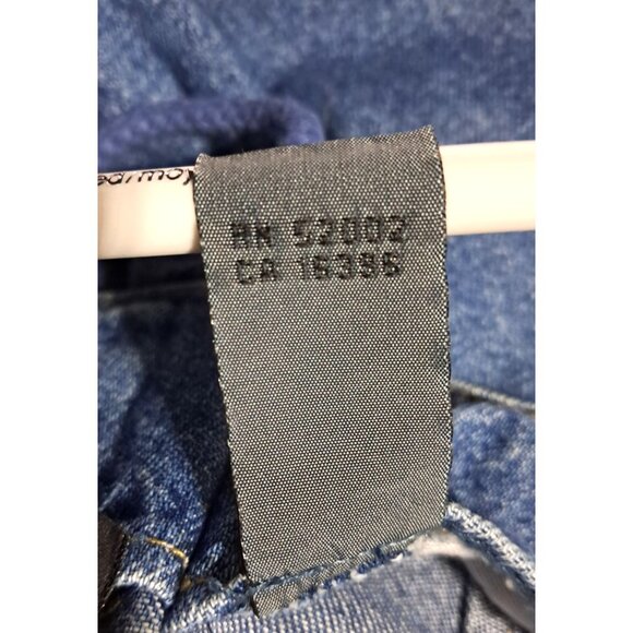 90s Liz Wear Liz Claiborne Lace-Up Back Denim Maxi Skirt Button Front Boho Prari - Picture 9 of 11